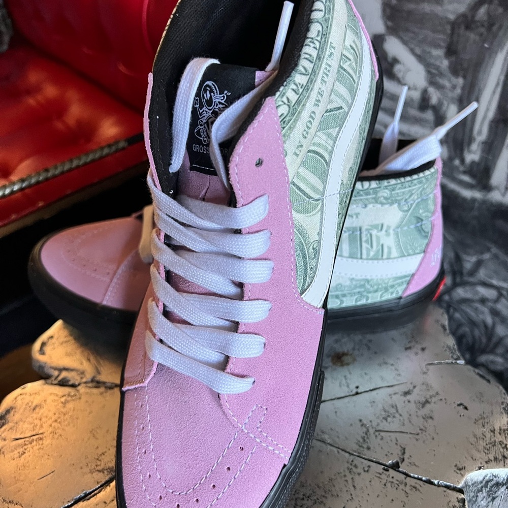 Supreme Vans Pink and $$ Sneakers